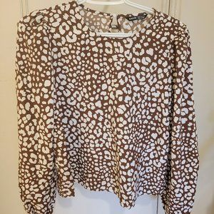 Shein leopard print blouse